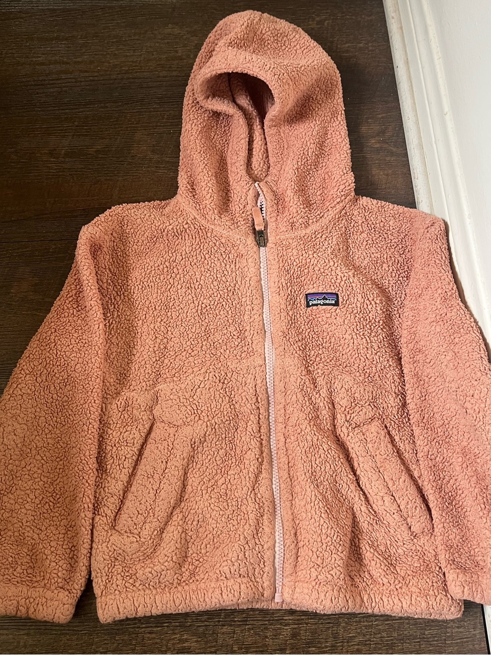 Patagonia Kids Peach Sherpa Zip-Up Hoodie